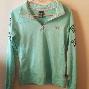 Pink Half Zip long sleeve shirt, M